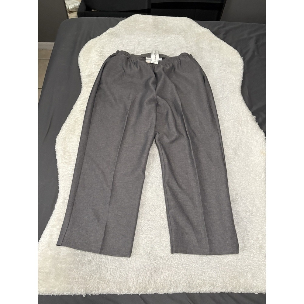 New Alfred Dunner Proportional Short Gray Dress Pull On Pants Plus 20W NWT